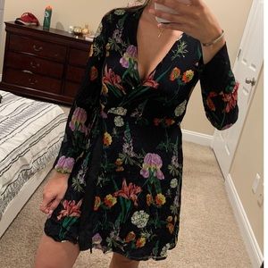 Black Floral Zara Dress